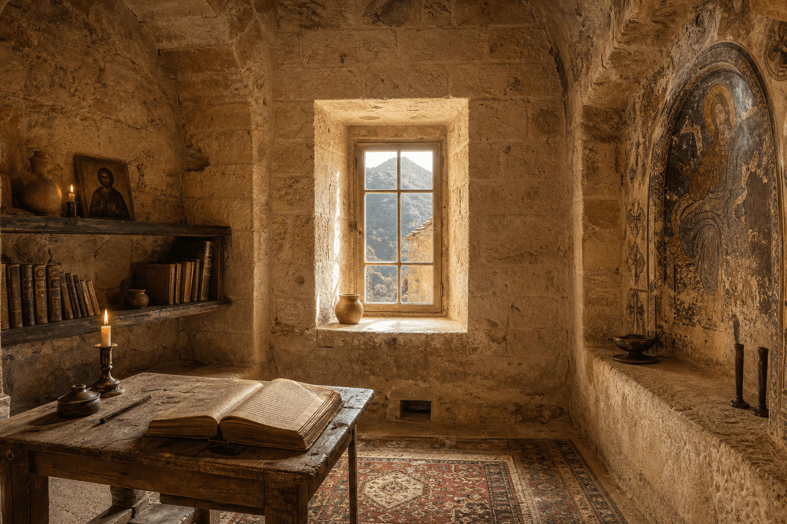 Anadolu taş kilise atmosferi