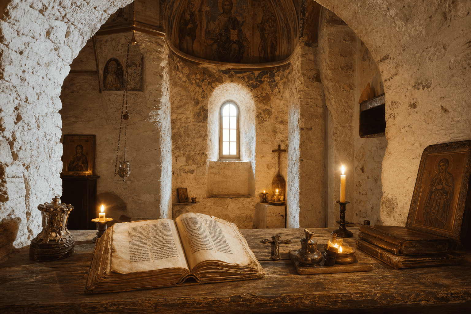 Anadolu taş kilise atmosferi